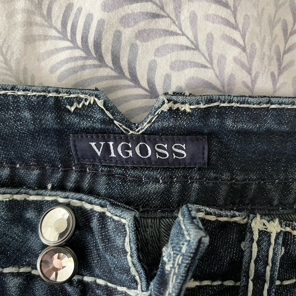 Gently used Dark blue jeans waist 27 Length 33 - Picture 3 of 4